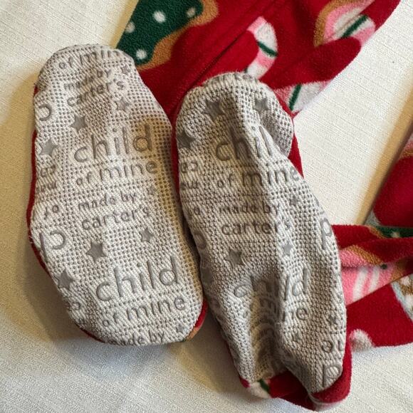 Child of Mine by Carter's Footie Pajamas Cocoa, Cookies and Candy Canes Size 2T - Picture 4 of 5